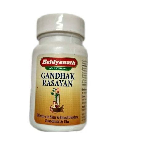 Baidyanath Gandhak Rasayan (Jhansi) – 40 Ayurvedic Tablets for Skin & Immunity Support - LUXURY GLOW