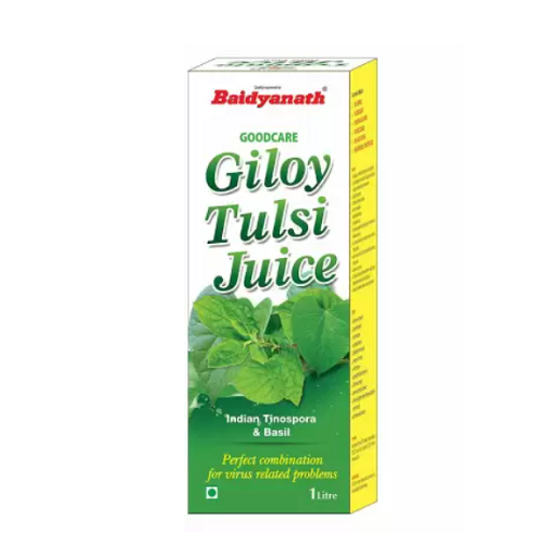 Baidyanath Giloy Tulsi Juice 1L – Natural Immunity Booster, Detox & Respiratory Support