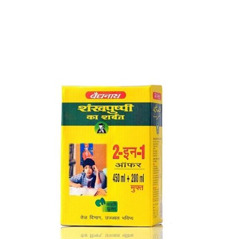 Baidyanath Shankha Pushpi Sharbat – Ayurvedic Memory, Focus & Stress Relief Tonic (200ml)