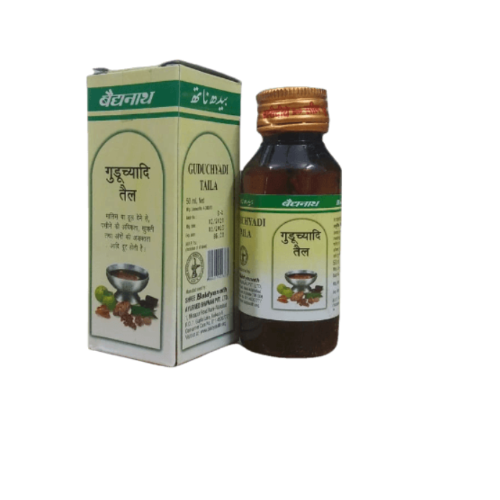 Baidyanath Guduchyadi Tel 50ml | Ayurvedic Oil for Joint Pain, Skin Infections & Itching