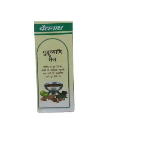 Baidyanath Guduchyadi Tel 50ml | Ayurvedic Oil for Joint Pain, Skin Infections & Itching