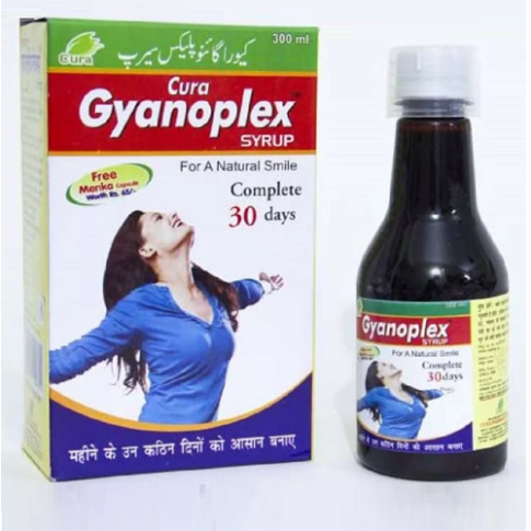 Cura Gyanoplex Syrup | Menstrual Pain Relief, Cycle Support & Leucorrhea Care – 300ml