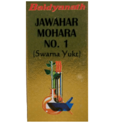 Baidyanath Jawahar Mohara No. 1 (Swarna Yukt) 10 Tablets Ayurvedic Cardiac & Nerve Support - LUXURY GLOW