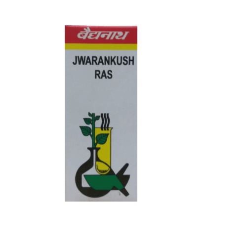 Baidyanath Jwarankush Ras Tablets – Ayurvedic Medicine for Fever, Cold & Weakness Relief