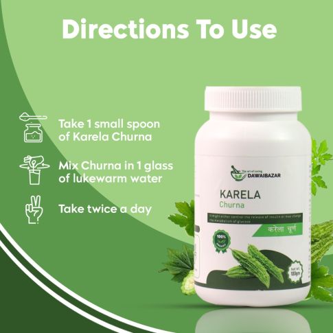Dawaibazar Karela Churna 100g – Natural Bitter Gourd Herbal Powder - LUXURY GLOW