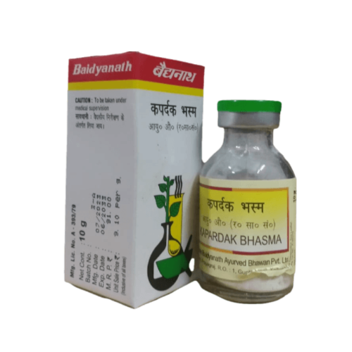 Baidyanath Kapardak Bhasma 10g – Ayurvedic Antacid for Gas, Acidity & Ulcer Care