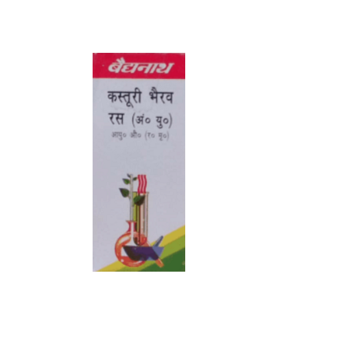 Baidyanath Kasturi Bhairav Ras (A.Y.) – Ayurvedic Tablets for Fever & Respiratory Support