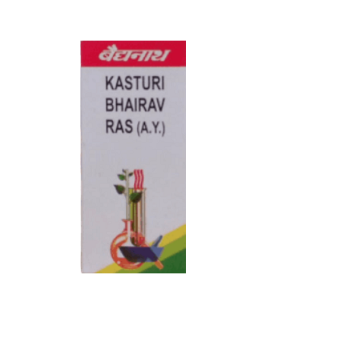 Baidyanath Kasturi Bhairav Ras (A.Y.) – Ayurvedic Tablets for Fever & Respiratory Support