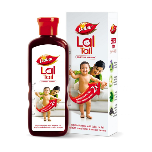 Dabur Lal Tail Ayurvedic Baby Massage Oil for Growth & Sleep (200ml)