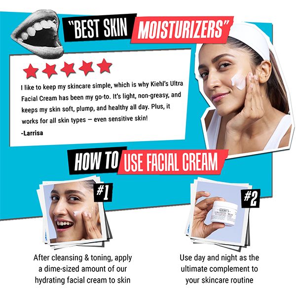 KIEHL’S Ultra Hydrating Facial Cream – 125ml | Deep Moisture + Skin Barrier Care