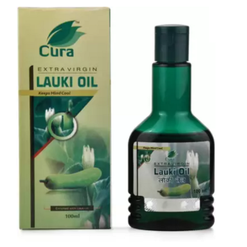 Cura Lauki Oil – Hair Fall Control, Shine Booster & Cooling Scalp Nourishing Oil