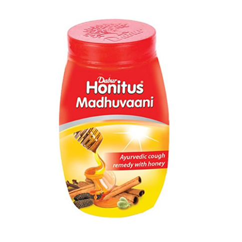Dabur Honitus Madhuvaani Ayurvedic Cough Relief Syrup for Kids & Adults (150g)
