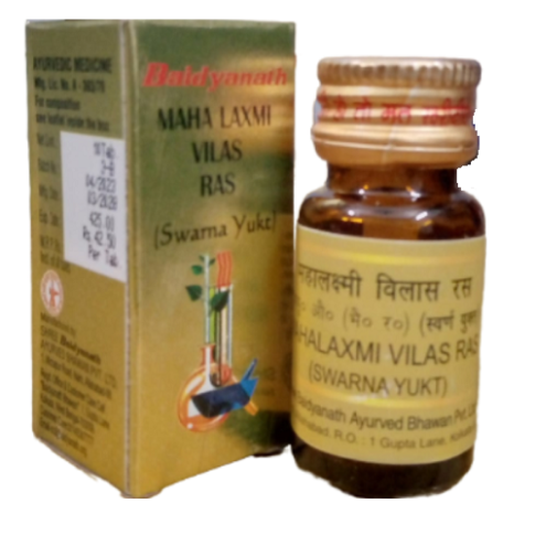 Baidyanath Maha Laxmi Vilas Ras (S.Y.) – Ayurvedic Immunity & Vitality Support Tablets - LUXURY GLOW