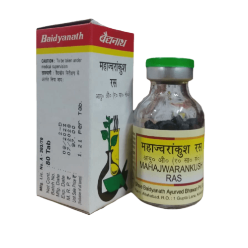 Baidyanath Mahajwarankush Ras – Ayurvedic Relief for Fever, Vomiting & Malaria Support