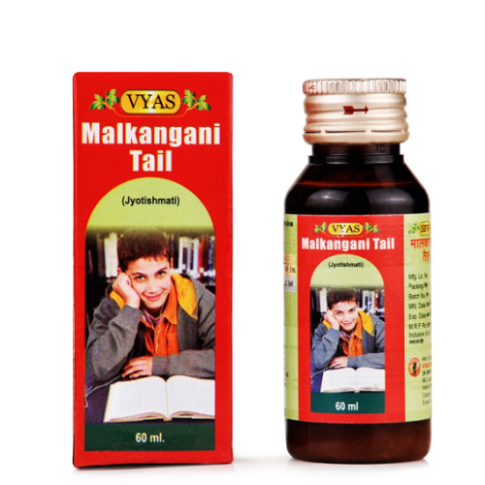 Vyas Malkangani Oil (Jyotishmati Tel) for Joint Pain & Skin Care – 60ml