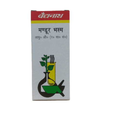 Baidyanath Mandoor Bhasma for Iron Deficiency, Anemia & Liver Health – 10g