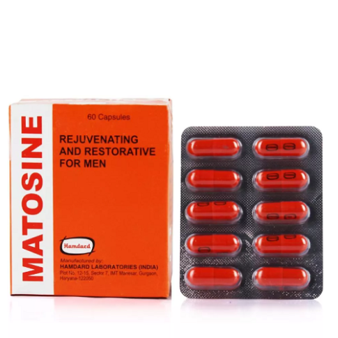 Hamdard Matosine Capsules – Unani Support for Male Vitality & Strength (60 Capsules)