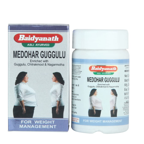 Baidyanath Medohar Guggulu – Ayurvedic Weight Management & Metabolism Support Tablets