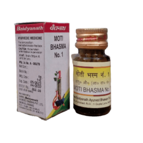 Baidyanath Moti Bhasma No.1 for Gastritis, Cough, Menopause & Heart Health