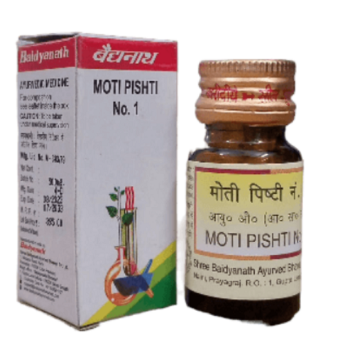 Baidyanath Moti Pishti No.1 – Ayurvedic Pearl Formula for Respiratory, Digestive & Bone Health