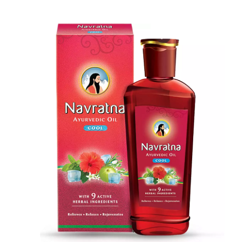Dabur Navratna Ayurvedic Cooling Hair Oil for Stress Relief – 100ml