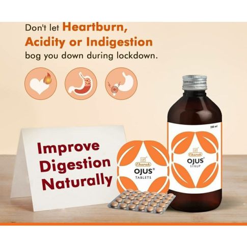 Charak Ojus Syrup – Natural Digestive Aid for Gas, Bloating & Constipation Relief (200ml)