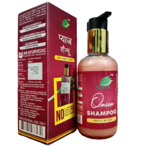 Cura Onion Shampoo 200ml – Hair Fall Control & Scalp Nourishment - LUXURY GLOW