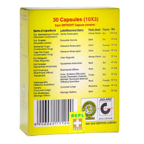 REPL Orthovit Capsules for Joint Pain, Stiffness & Musculoskeletal Support