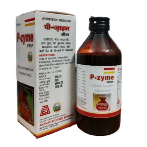 Akshay Ayurved Bhawan P-Zyme Syrup – Ayurvedic Digestive Relief & Acidity Support