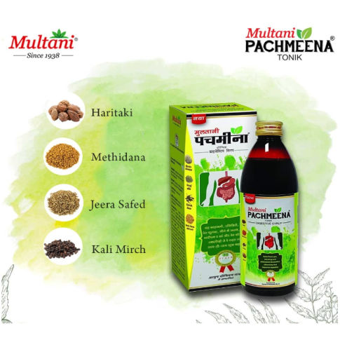 Multani Pachmeena Syrup – Ayurvedic Digestive & Laxative Support for Gas & Bloating (300 ml)