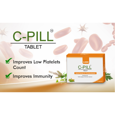 Shree Dhanwantri C-Pill Tablet for Platelet Support & Immunity (15 Tablets)