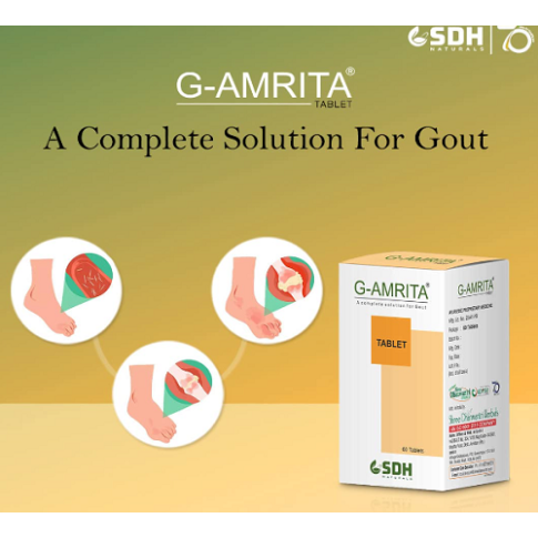 Shree Dhanwantri G-Amrita Capsules 60 Tablets – Uric Acid & Joint Support - LUXURY GLOW