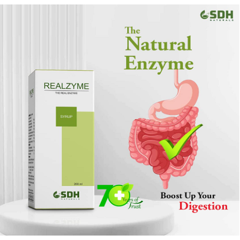 Shree Dhanwantri Herbals Realzyme Syrup – Appetite & Digestive Enzyme Support (200ml)