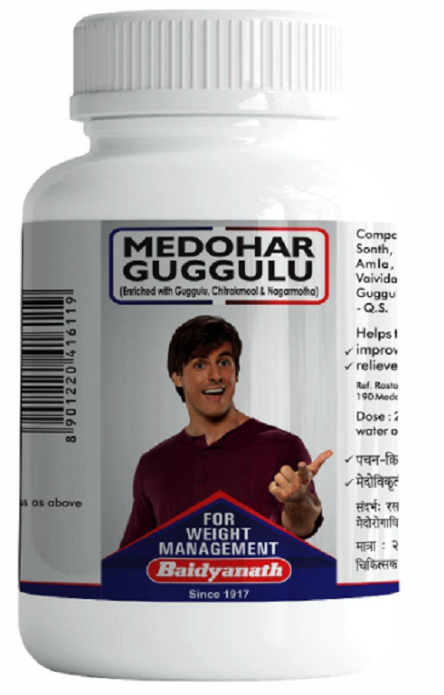 Baidyanath Medohar Guggulu – Ayurvedic Weight Management & Metabolism Support Tablets
