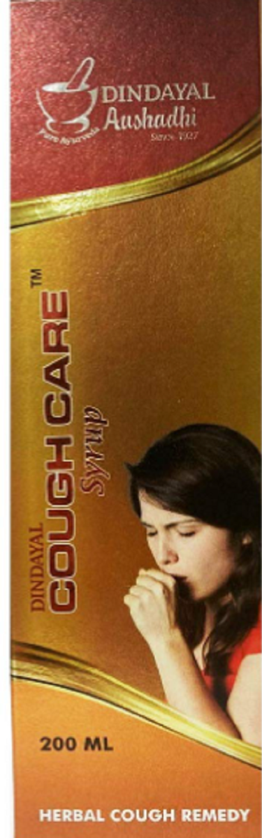 Dindayal Cough Care Syrup for Dry & Productive Cough Relief (200 ml)