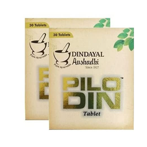 Dindayal Pilodin Tablets Ayurvedic Support for Piles Comfort & Digestive Health (30 Tablets)