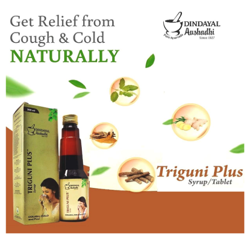 Dindayal Triguni Plus Syrup – Ayurvedic Immunity & Respiratory Wellness Support (200 ml)