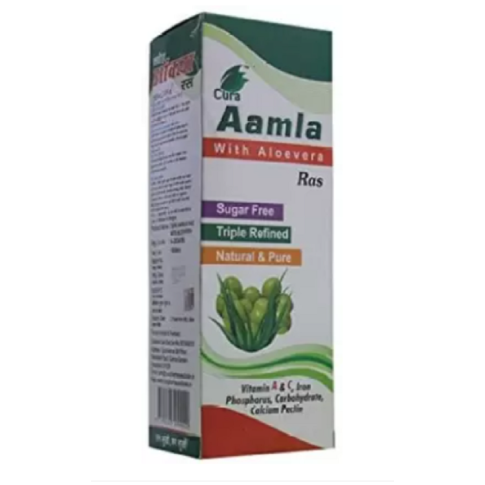 Cura Amla Aloevera Ras – Ayurvedic Juice for Immunity, Detox & Cholesterol Support