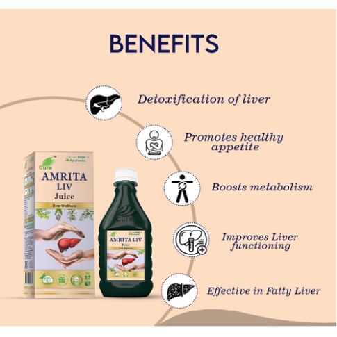 Cura Amrita Liv Ras – Ayurvedic Liver Tonic for Detox, Appetite & Liver Function Support