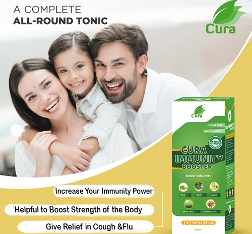 Cura Immunity Booster Juice – Ayurvedic Herbal Immunity & Wellness Tonic