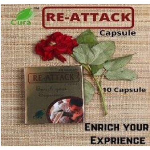 Cura Re-Attack Capsules – Men’s Vitality, Strength & Energy Support Supplement (10 Caps)