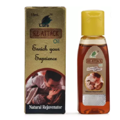 Cura Re-Attack Oil | Herbal Massage Oil for Muscle Relief, Energy & Stamina Boost – 15ml