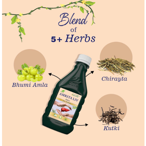 Cura Amrita Liv Ras – Ayurvedic Liver Tonic for Detox, Appetite & Liver Function Support