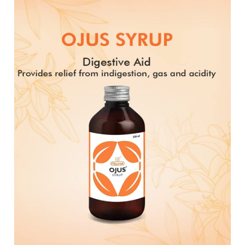 Charak Ojus Syrup – Natural Digestive Aid for Gas, Bloating & Constipation Relief (200ml)