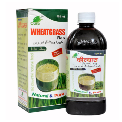 Cura Wheatgrass Ras – Ayurvedic Detox Juice for Immunity, Digestion & Heart Health (500ml)