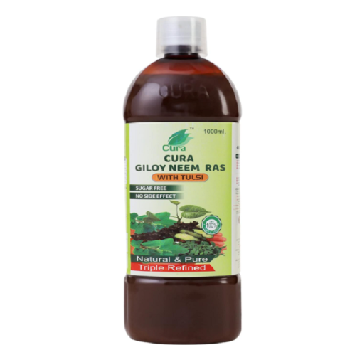Cura Giloy Neem Ras with Tulsi | Immunity Booster Juice for Detox, Blood Purification & Liver Health – 1L