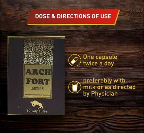 Akshay Ayurved Bhawan Arch Fort Capsules – Natural Strength & Vitality Support (120 Capsules)