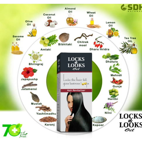 Locks & Looks Herbal Hair Oil – Hair Fall Control, Strong Roots & Healthy Scalp (100 ml)