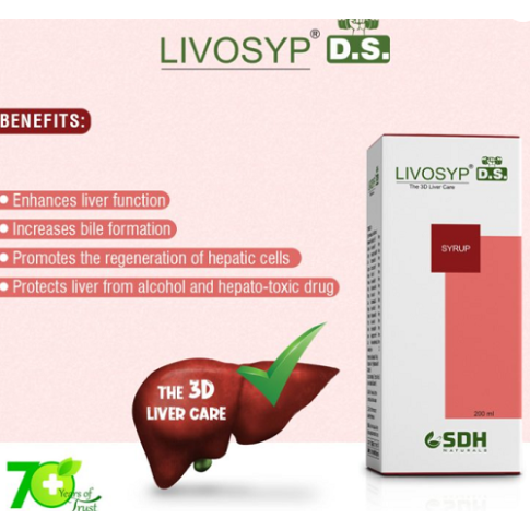 Shree Dhanwantri Livosyp DS Syrup 200ml – Ayurvedic Liver Care & Detox Support