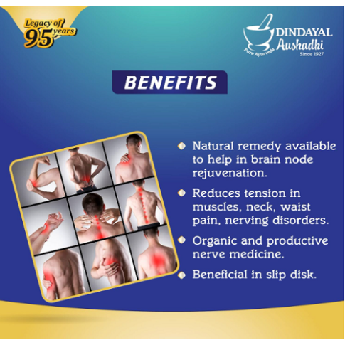 Dindayal Nerv Care Tablets Ayurvedic Support for Stress, Nerves & Mental Balance (30 Tablets)